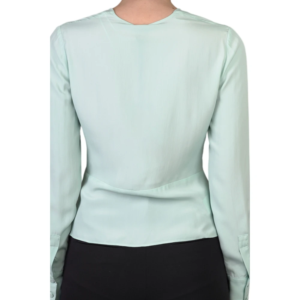 pinko Zijden blouse in E51Verde Green Dames