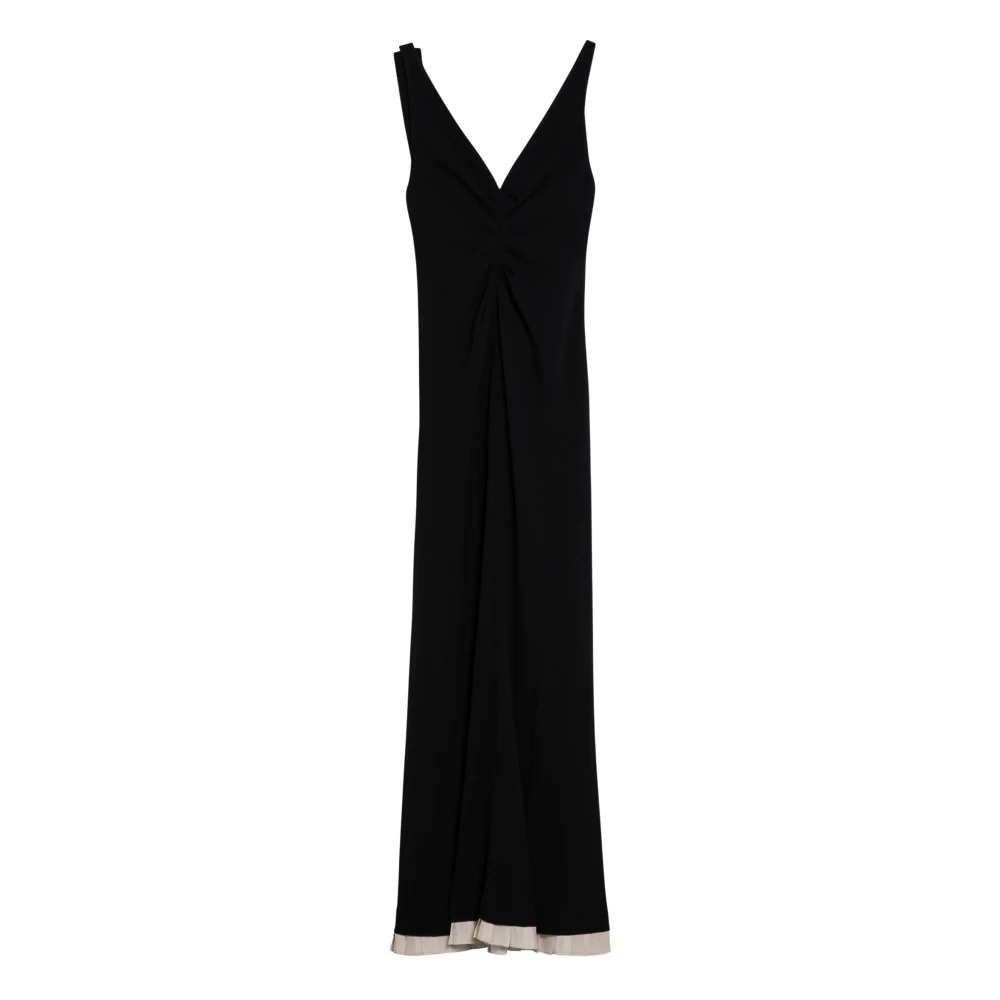 Victoria Beckham Lange Damesjurk Elegant Stijl Black Dames