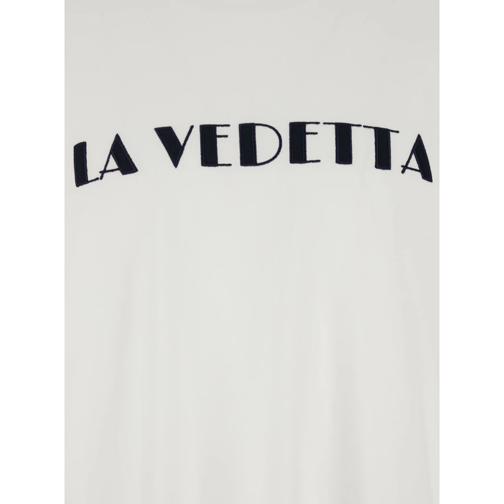 Msgm Wit Crewneck T-shirt met Front Print White Heren