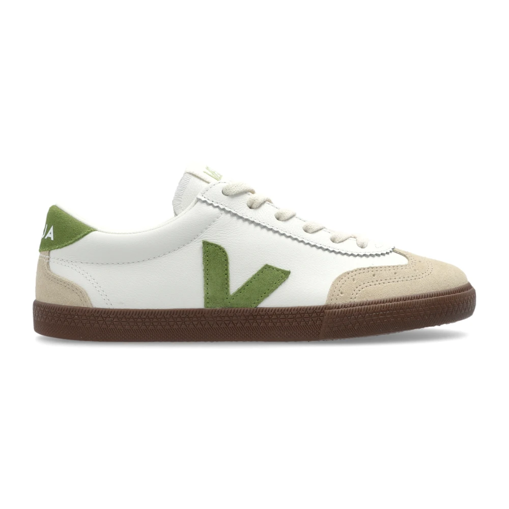 Veja Women's White Sneakers,, Sports Shoes Volley O.t. Leather Size 4 Uk