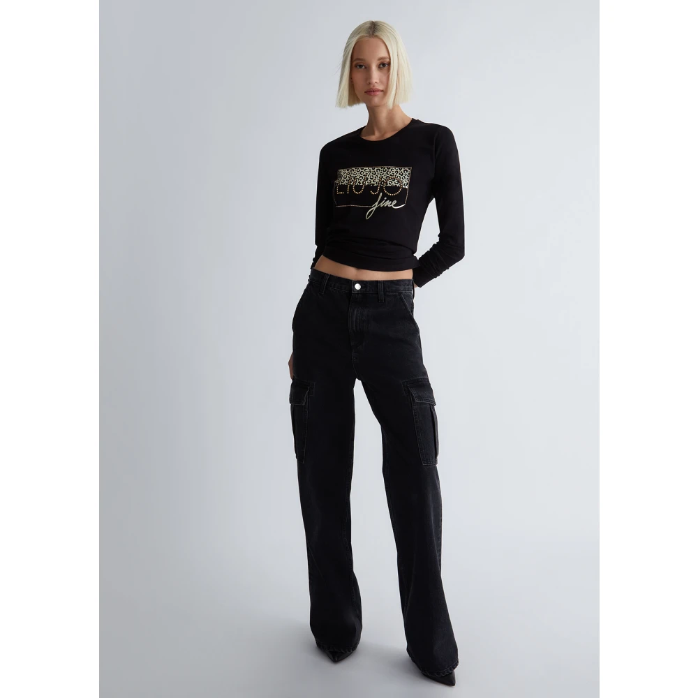 Liu Jo Stijlvolle T-shirt Black Dames