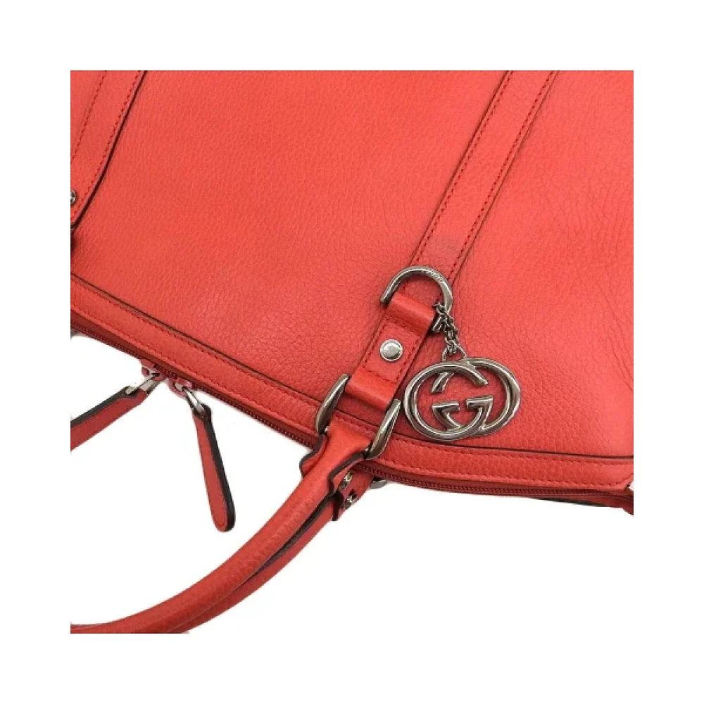 Gucci Vintage Tweedehands Rode Leren Gucci Tas Red Dames