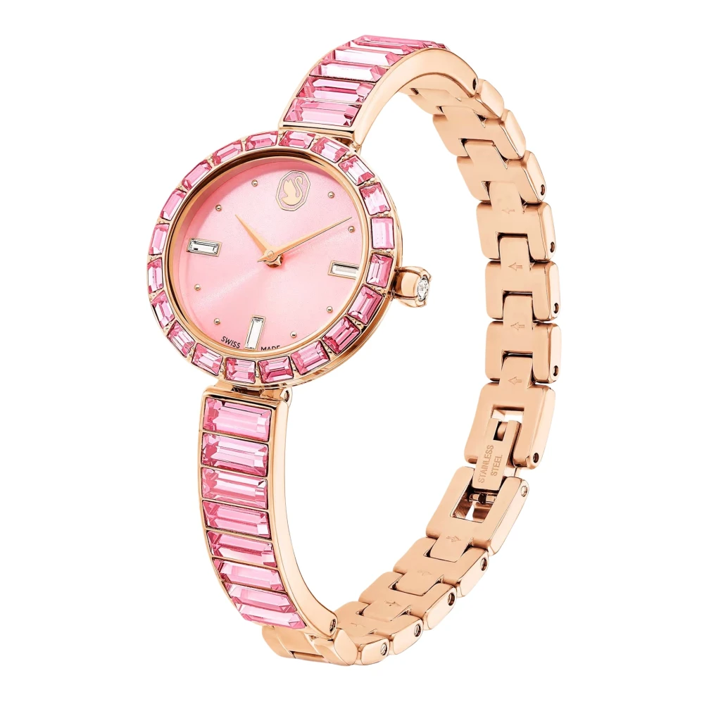 Swarovski Unisex Gold/Pink Watch Matrix Bangle 25 Mm Rose Tone 5679890
