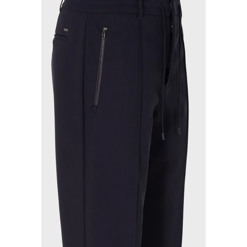 Emporio Armani Broek met trekkoord in de taille Blue Heren