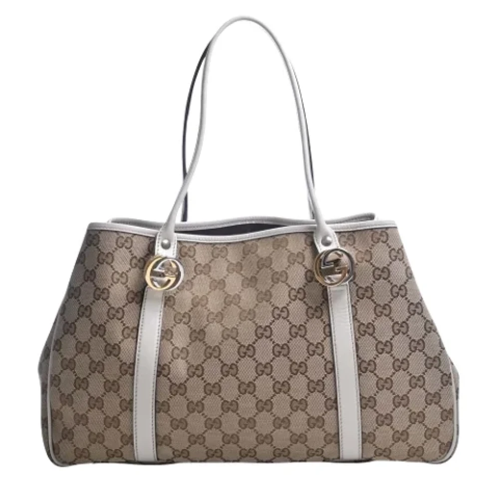 Gucci Vintage Pre-owned Canvas totes Gray Dames