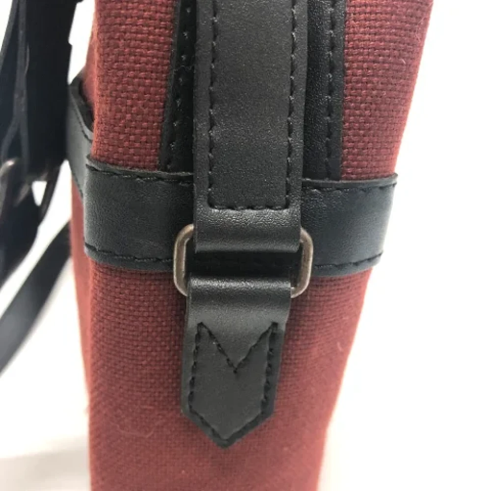 Yves Saint Laurent Vintage Pre-owned Cotton shoulder-bags Red Dames