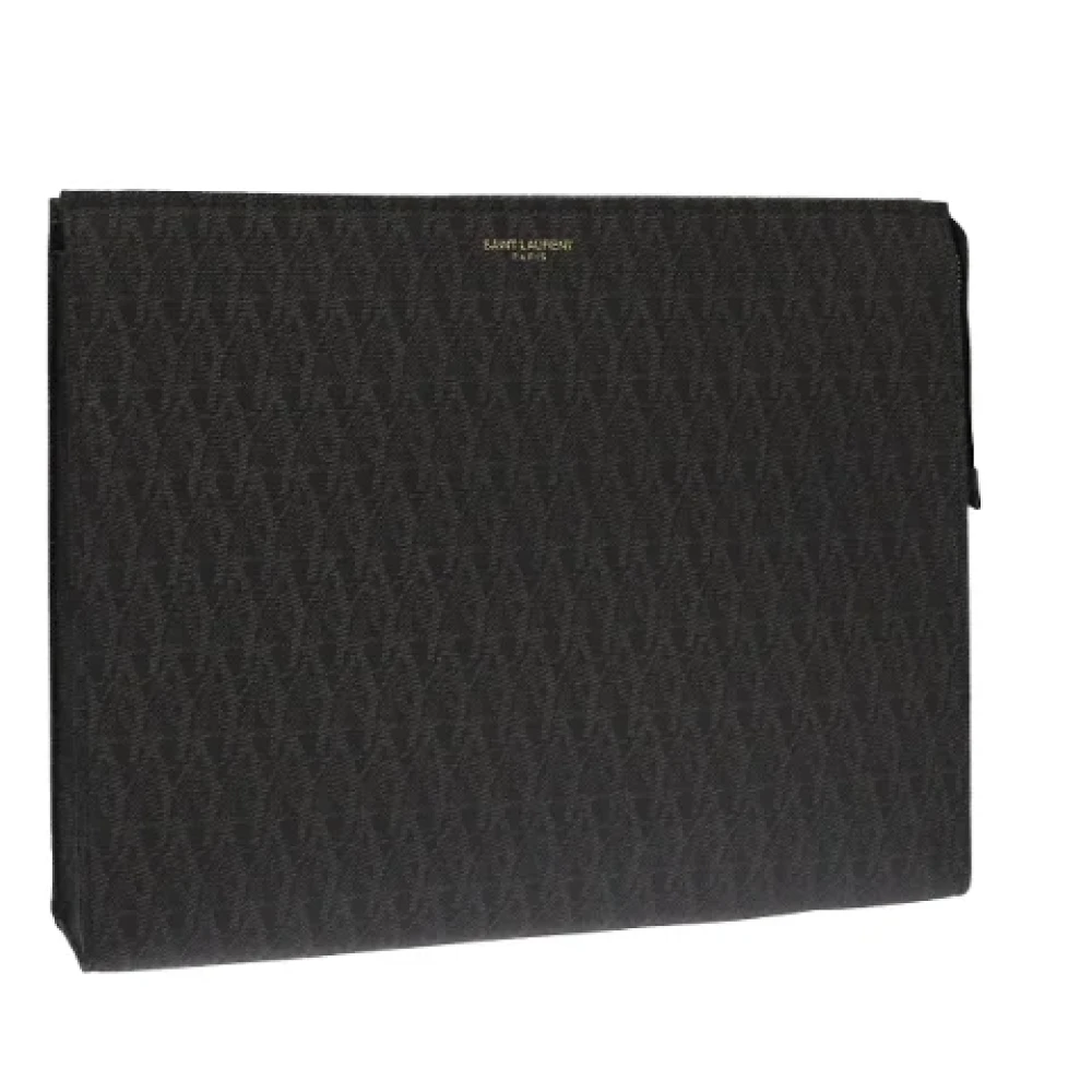 Saint Laurent Vintage Pre-owned Leather clutches Brown Dames