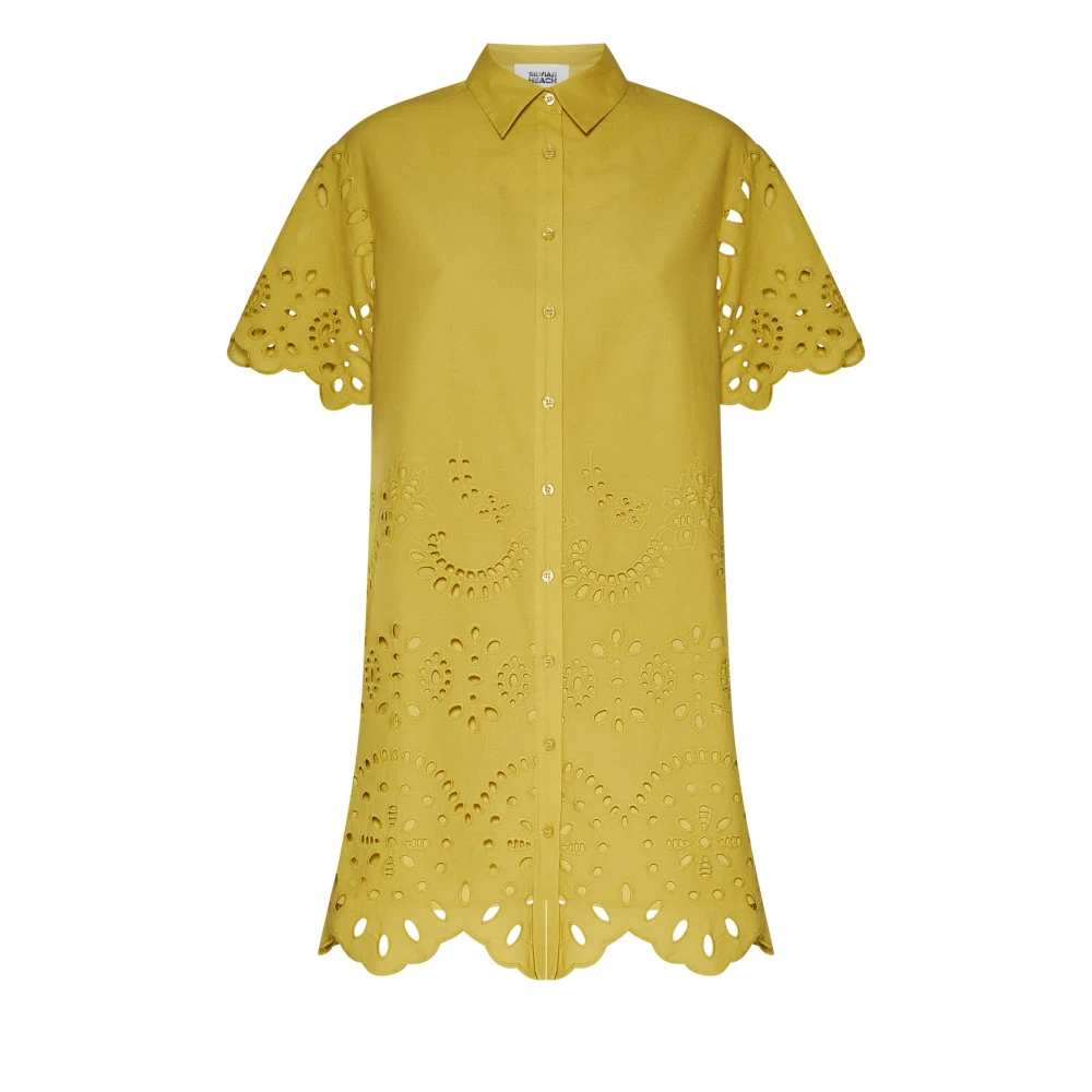 Silvian Heach Femme Jaune - Aimal Chemisier - Robes - Taille: 42 Fr