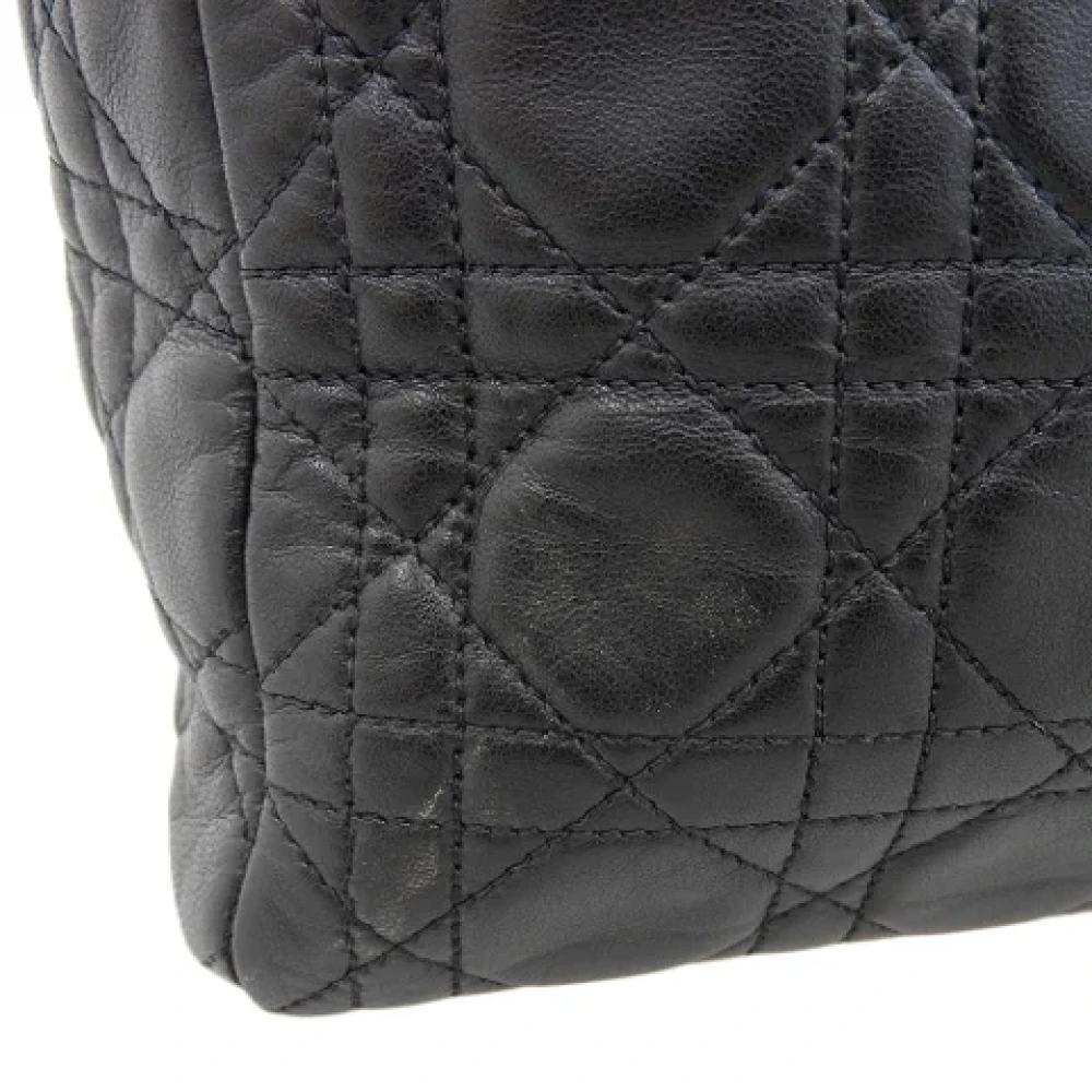 Dior Vintage Pre-owned Leather handbags Black Dames