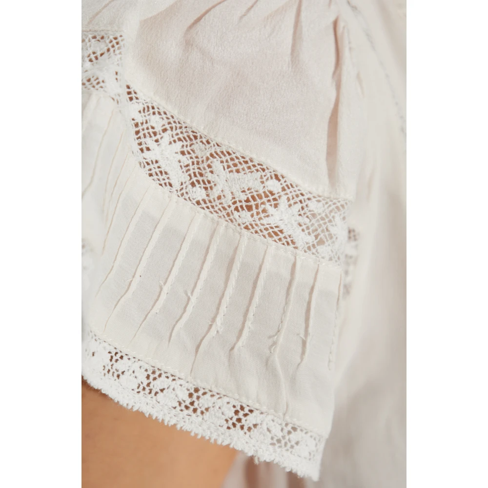 Loveshackfancy Jurk Perletta Beige Dames