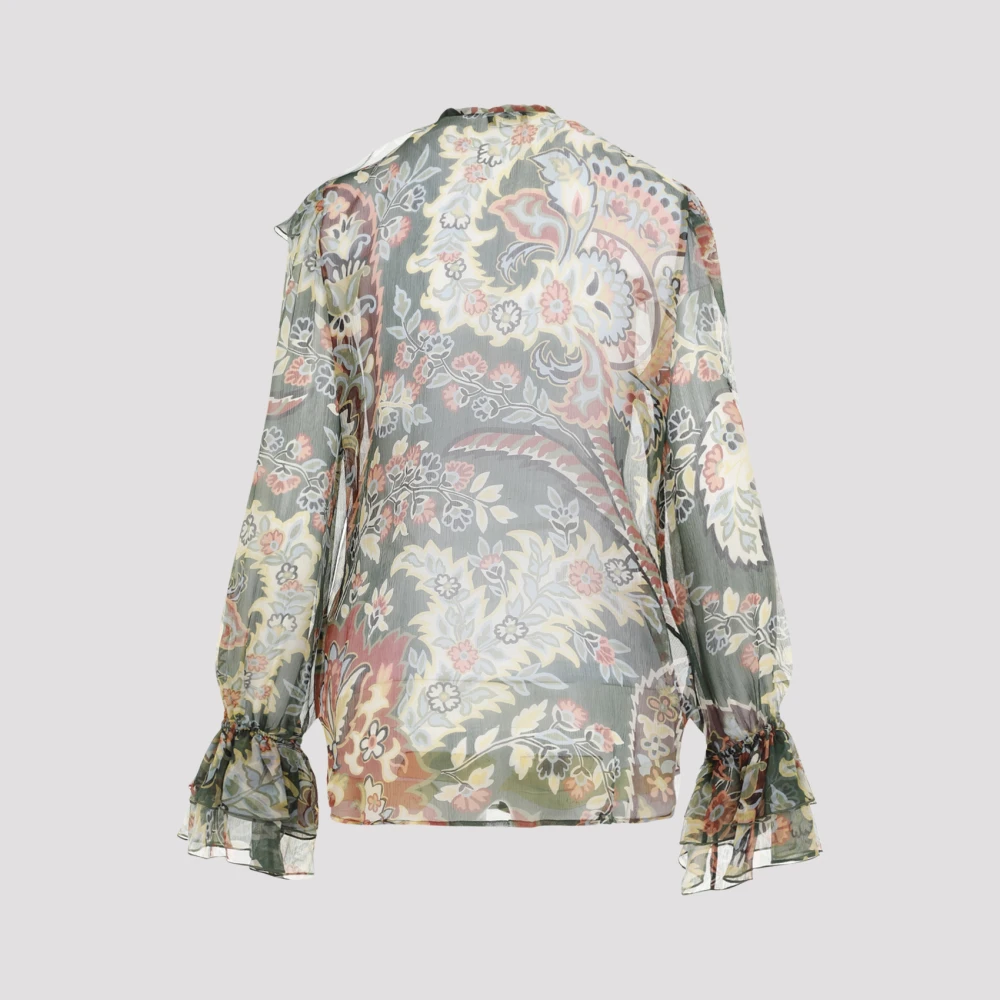 ETRO Groene shirts voor vrouwen Aw24 Multicolor Dames