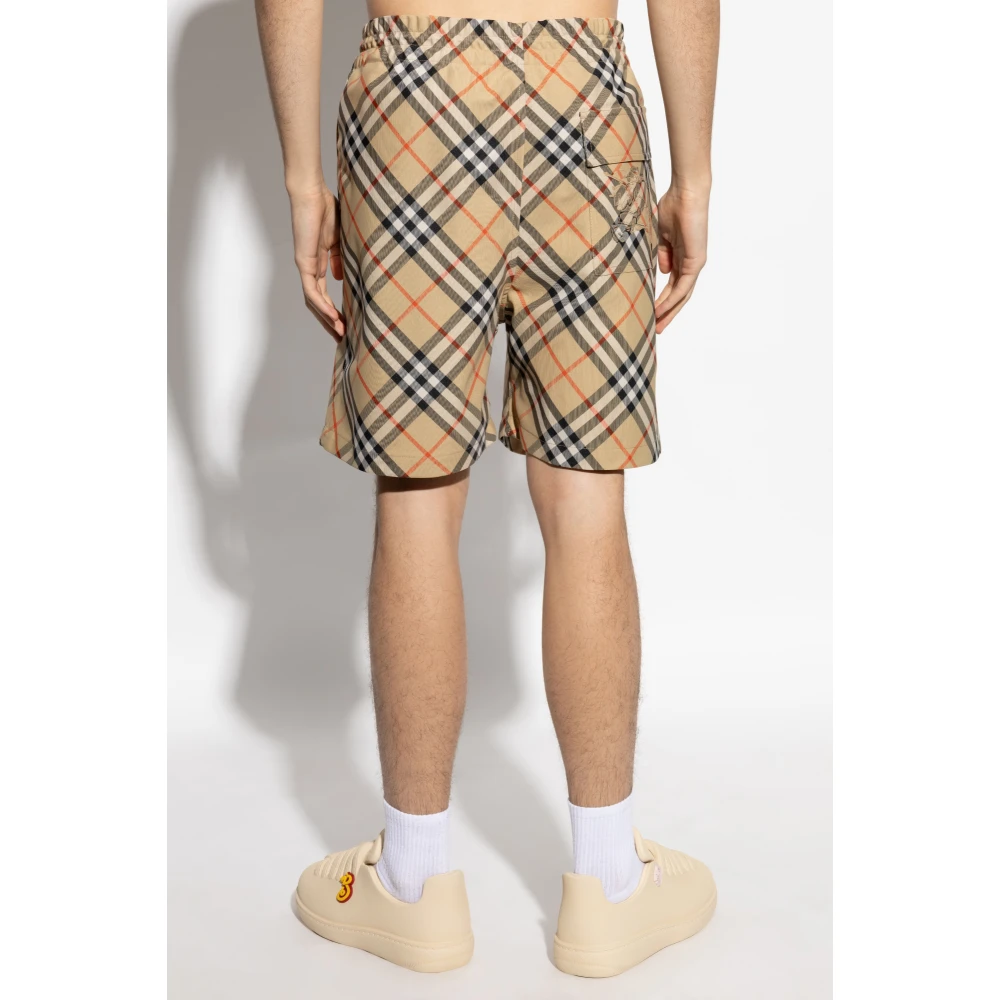 Burberry Shorts met ruitpatroon Beige Heren