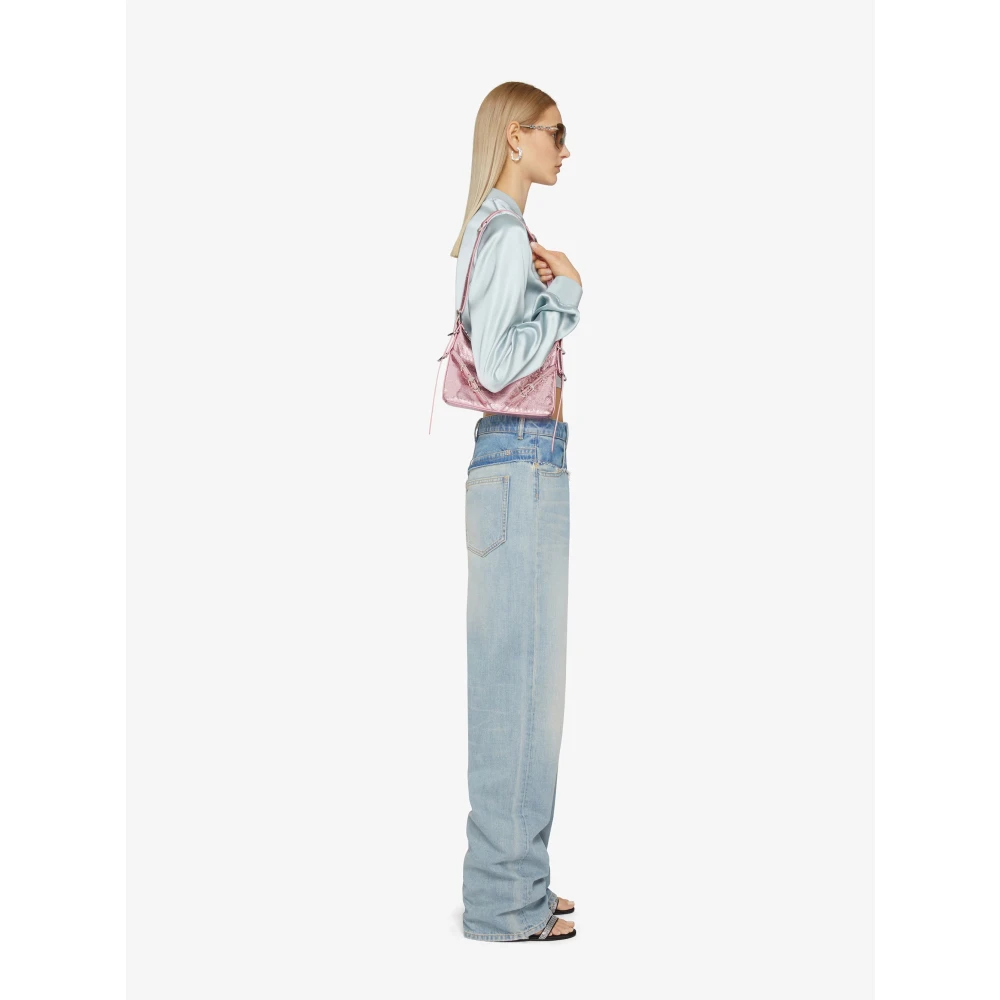 Givenchy Mixed Denim Straight Jeans Blue Dames