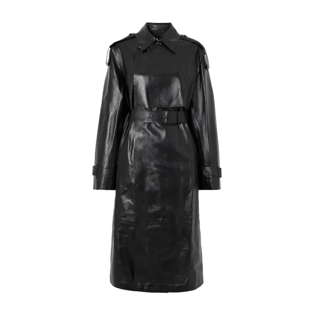 Mackage Leren Trench met Riem Black Dames