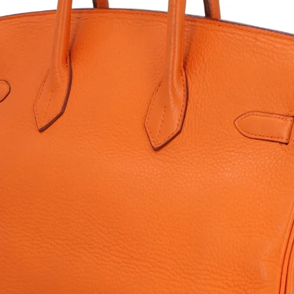 Hermès Vintage Pre-owned Leather handbags Orange Dames