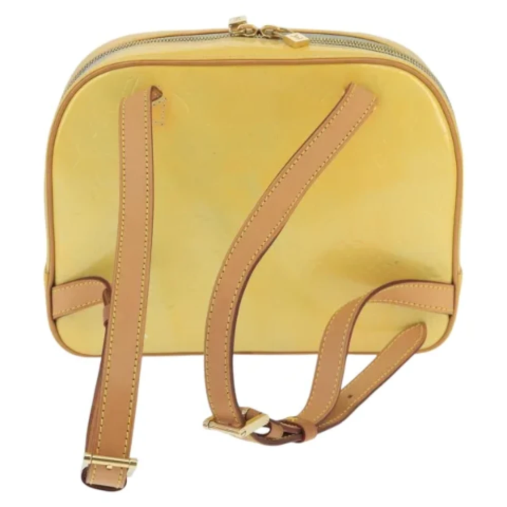 Louis Vuitton Vintage Pre-owned Leather backpacks Yellow Dames