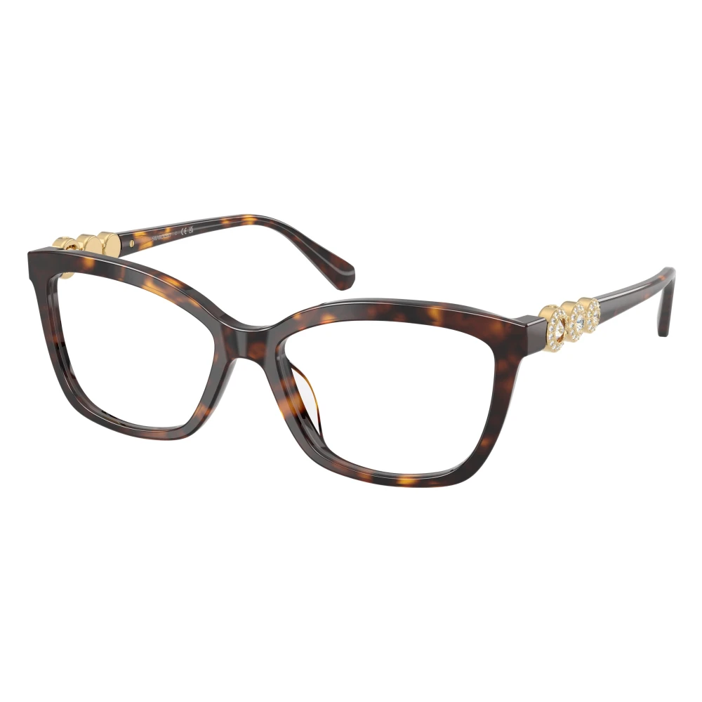 Swarovski Sk2072u 1002 Woman Optical Frames Acetate Turtle Transparent Pillow Normal - Image 2