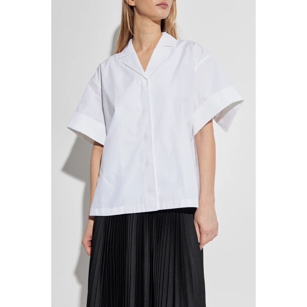 Jil Sander Overhemd met rugplooien White Dames