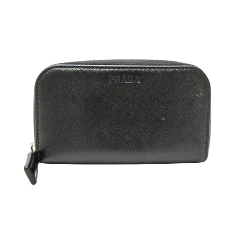 Prada Vintage Pre-owned Leather wallets Black Dames