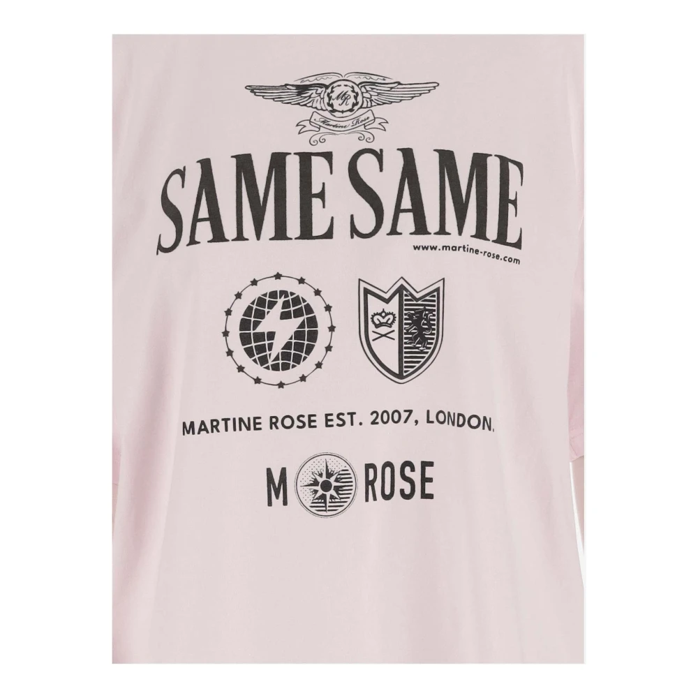 Martine Rose Grafische Print Katoenen T-Shirt Roze Pink Heren