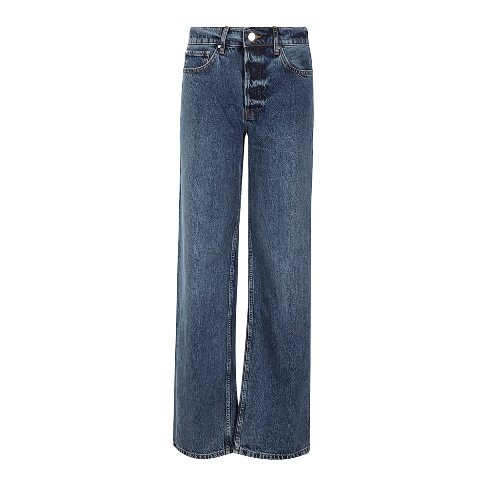 Anine Bing Slim Fit Denim Jeans Blue Dames