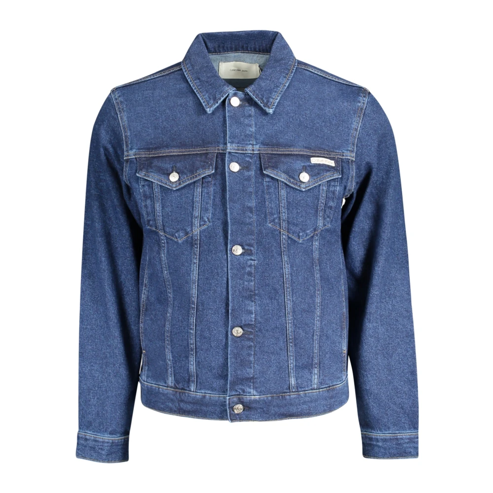 Calvin Klein Heren Blauwe Denim Jack met Logo Blue Heren