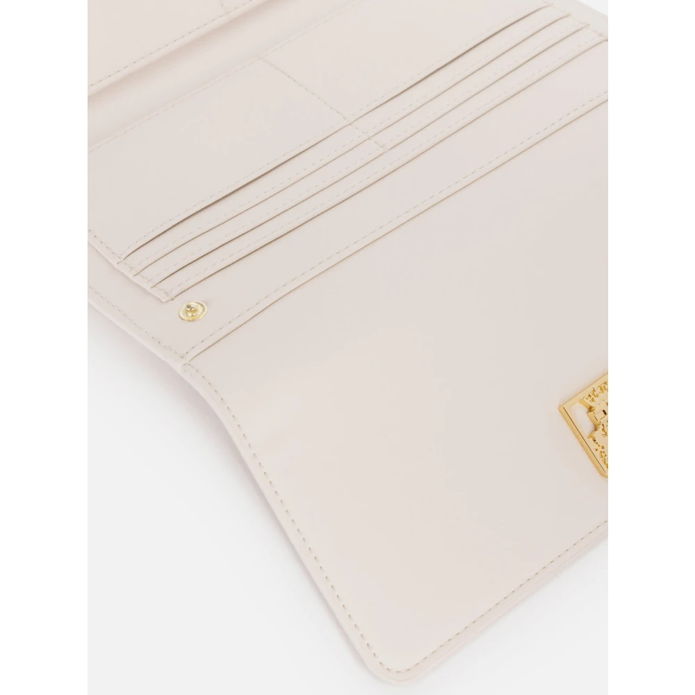 Elisabetta Franchi Synthetisch leren portemonnee met ritssluiting Beige Dames