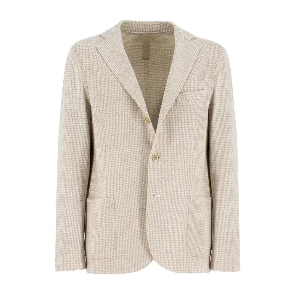 Eleventy Melange Single-Breasted Jacket Beige Heren