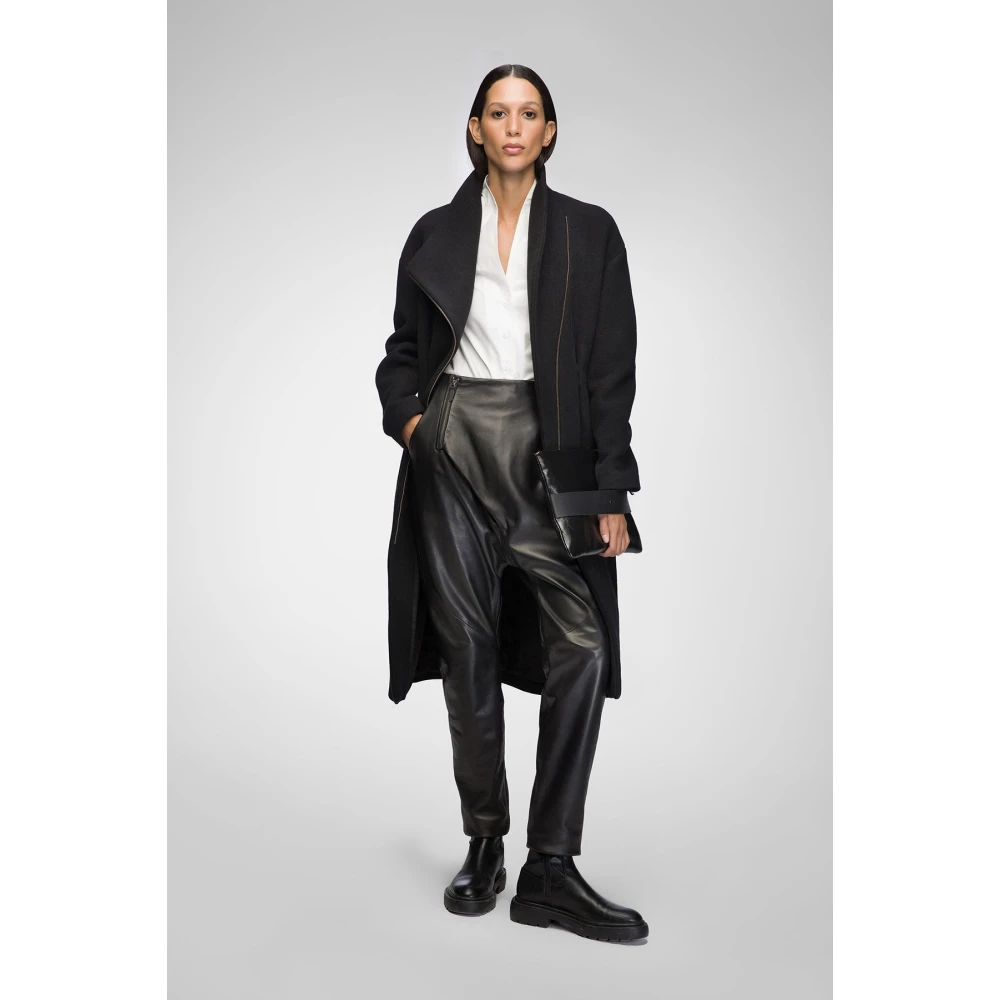 VSP Matilde Zwarte wollen jas Black Dames