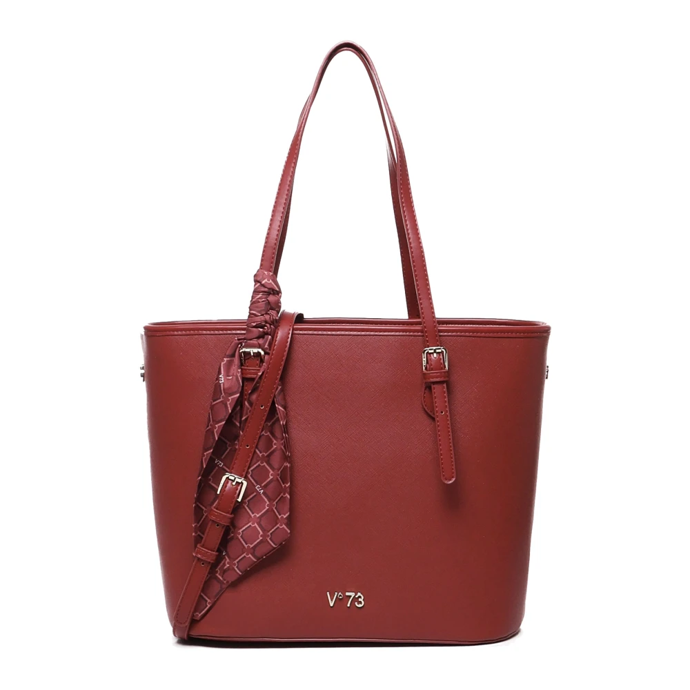 V73 Ruby Ecoleather Tote Bag met Schouderband Red Dames