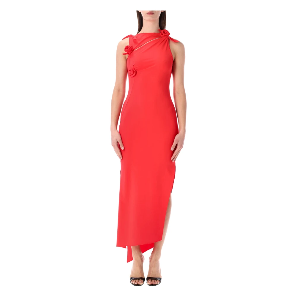 Coperni Women's Red Asymmetric Flower Gown - Gowns - Xs - Dresses
