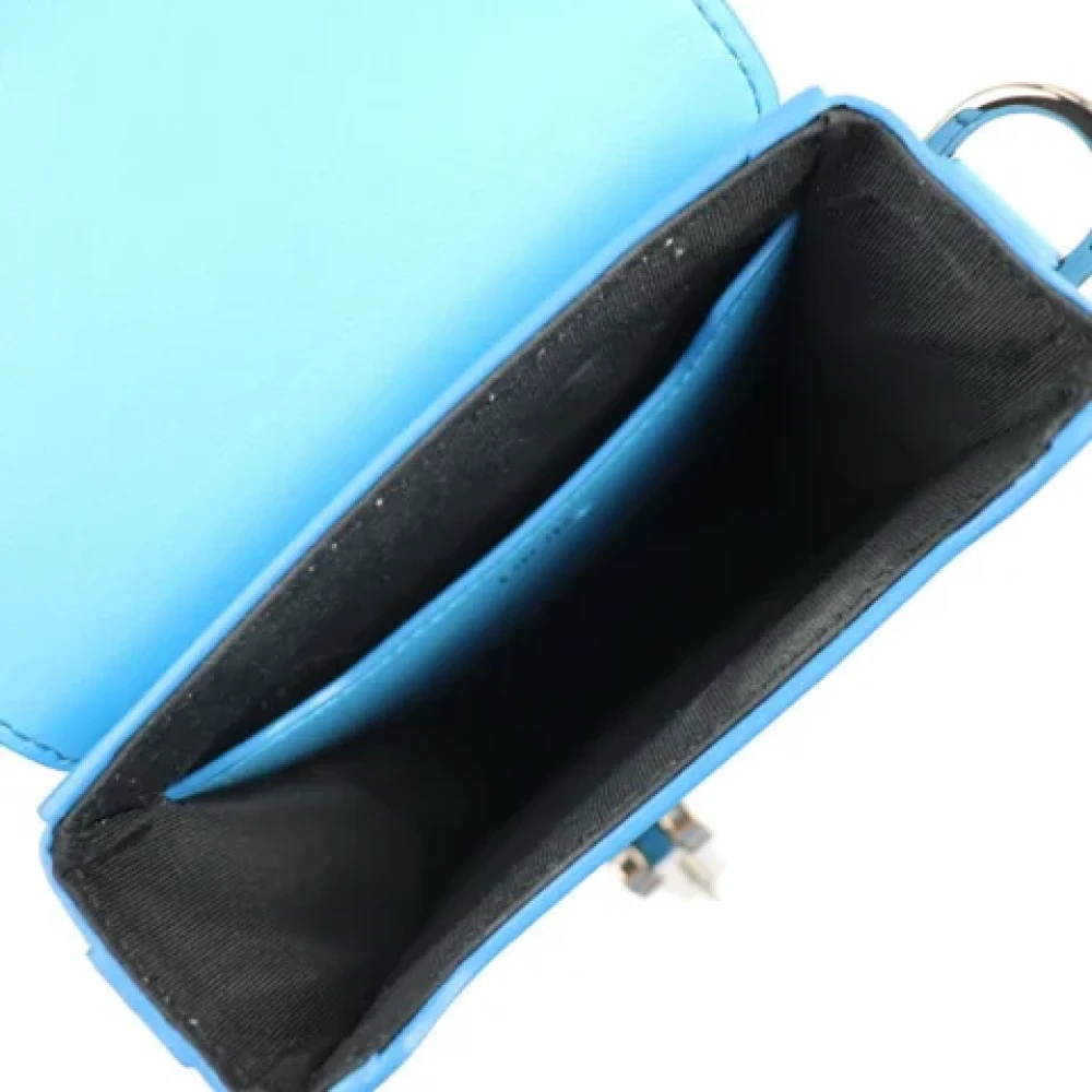 Dior Vintage Pre-owned Leather clutches Blue Dames
