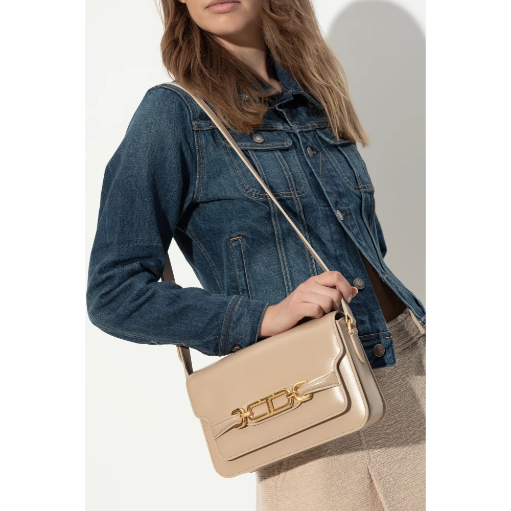 Tom Ford Leren schoudertas Beige Dames