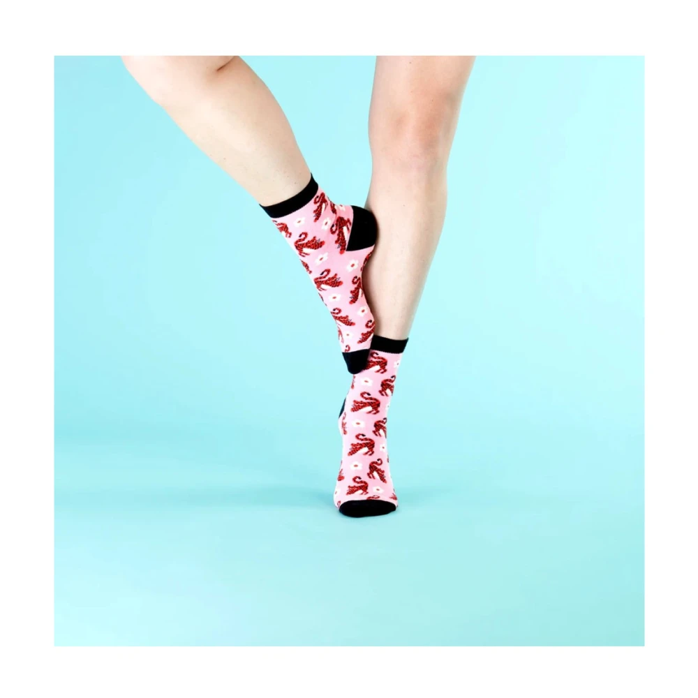 Cabaia Roze Patroon Sokken Onafscheidelijk Multicolor Dames