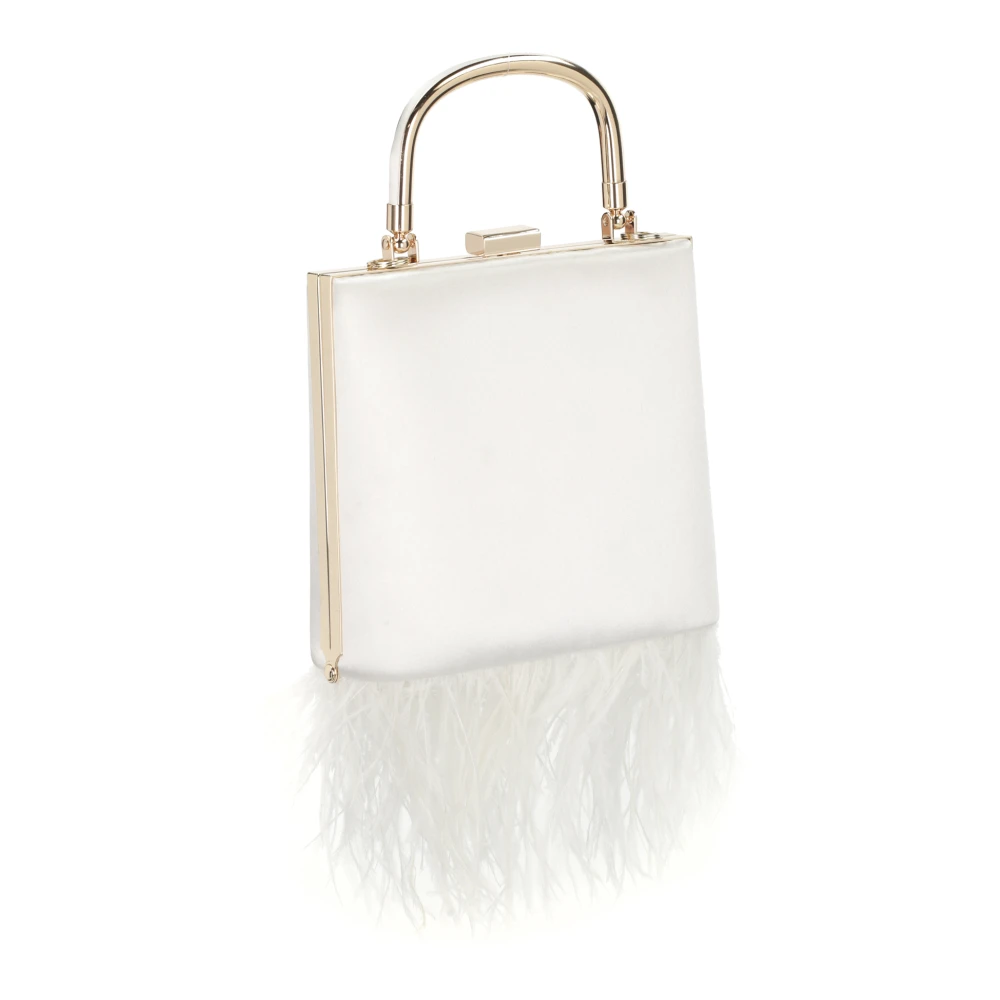 Kazar Witte veren box tas White Dames