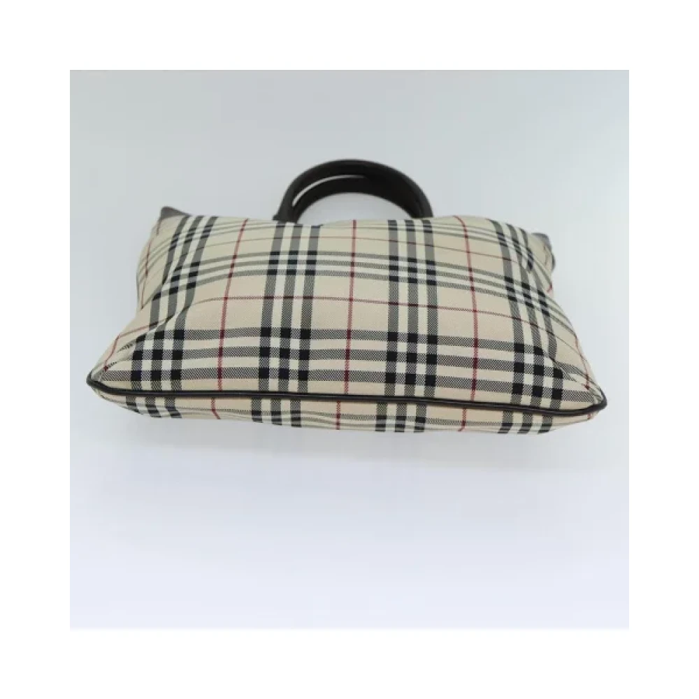 Burberry Vintage Pre-owned Canvas handbags Beige Dames