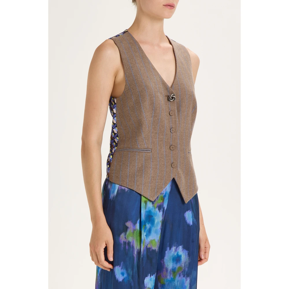 Maliparmi Gestreept Vest Alternatief Voorstel Gray Dames