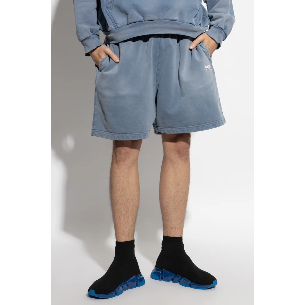 Balenciaga Zweetshorts Blue Heren