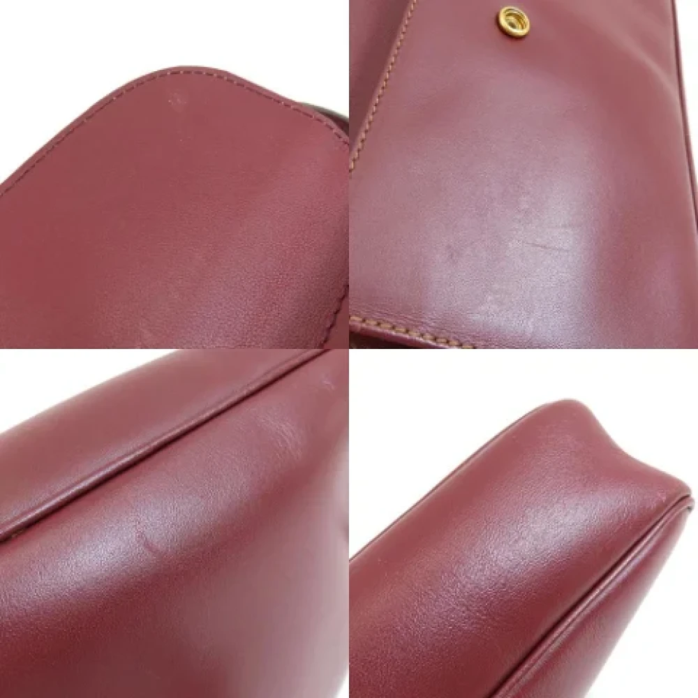 Cartier Vintage Pre-owned Leather shoulder-bags Red Dames
