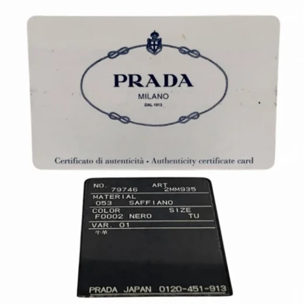 Prada Vintage Pre-owned Leather wallets Black Heren