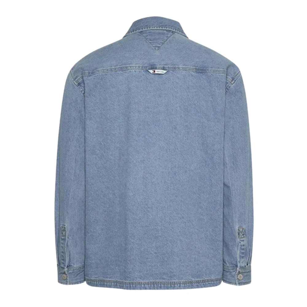 Tommy Hilfiger Denim Overhemd Retro Stijl Blue Heren
