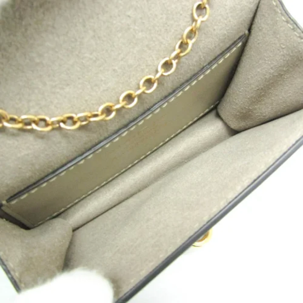 Salvatore Ferragamo Pre-owned Leather shoulder-bags Beige Dames