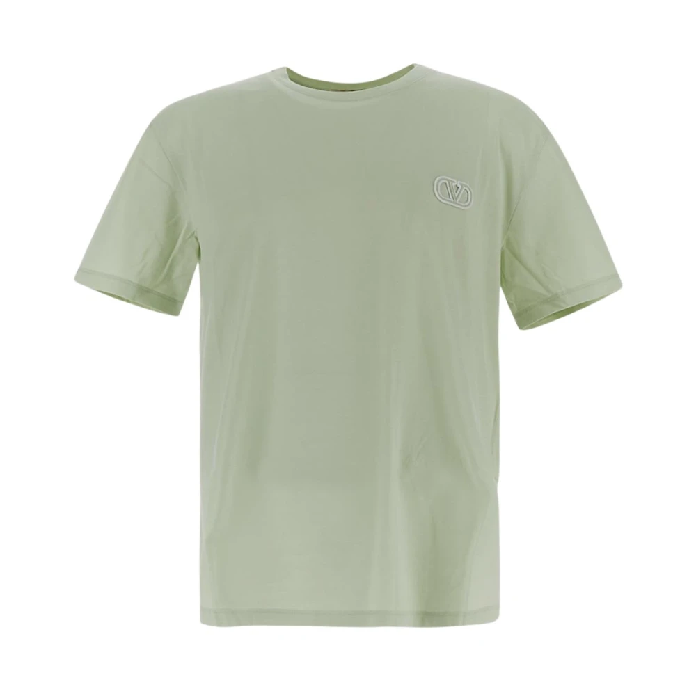 Valentino Katoenen Logo T-Shirt Green Heren