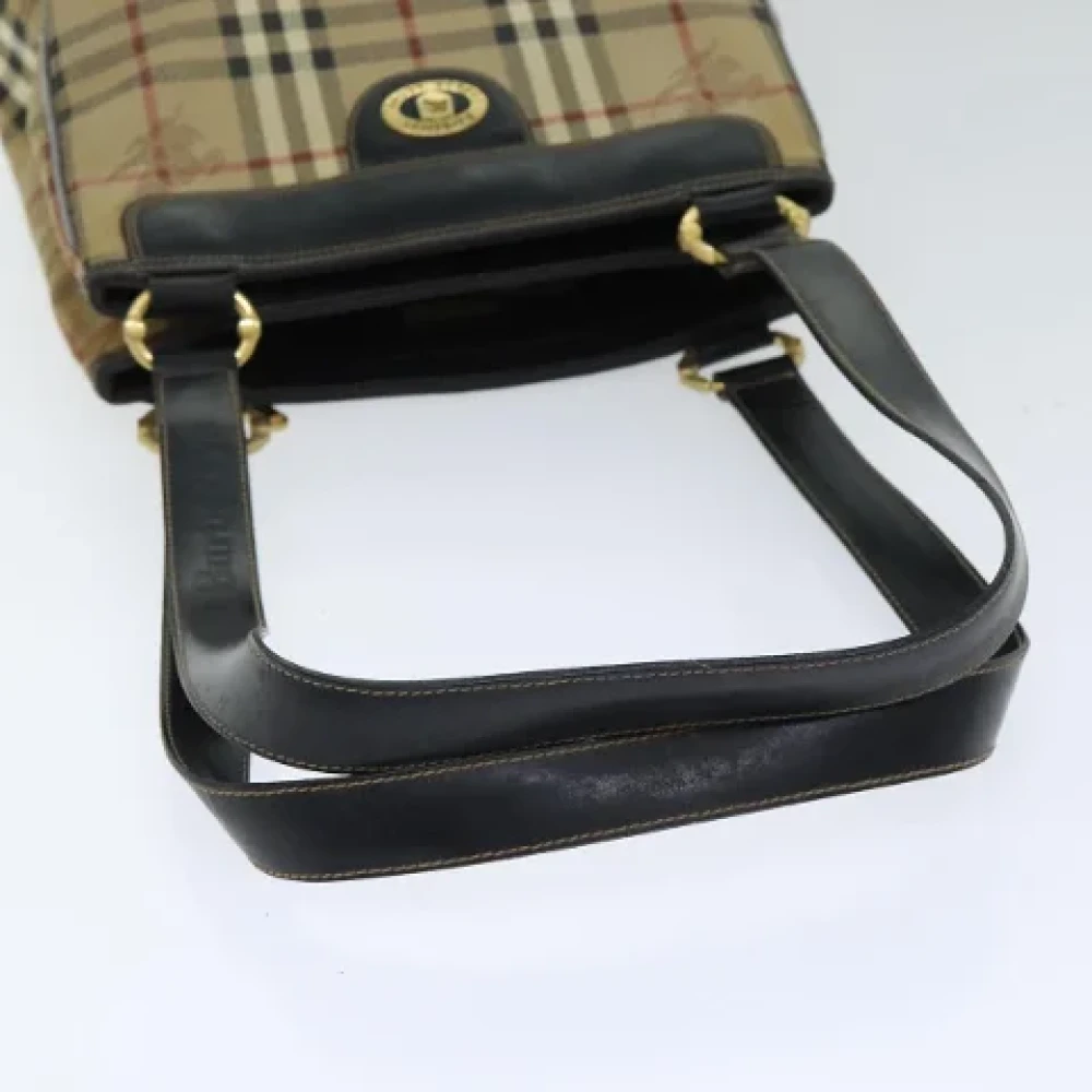 Burberry Vintage Pre-owned Leather handbags Beige Dames
