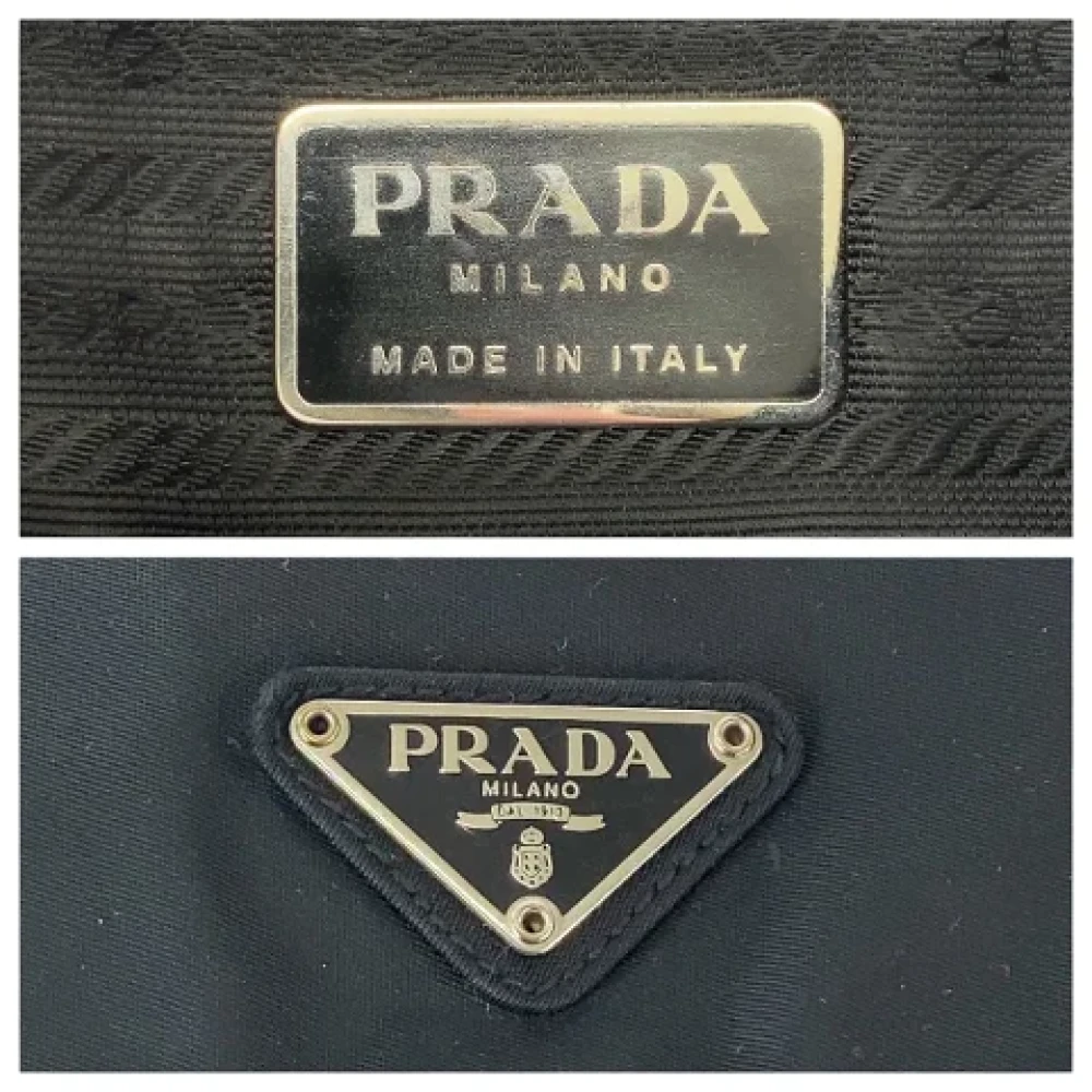 Prada Vintage Pre-owned Canvas prada-bags Black Dames