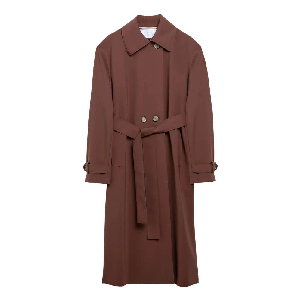 Harris Wharf London Spolverino Doppiopetto Trenchcoat Brown Dames