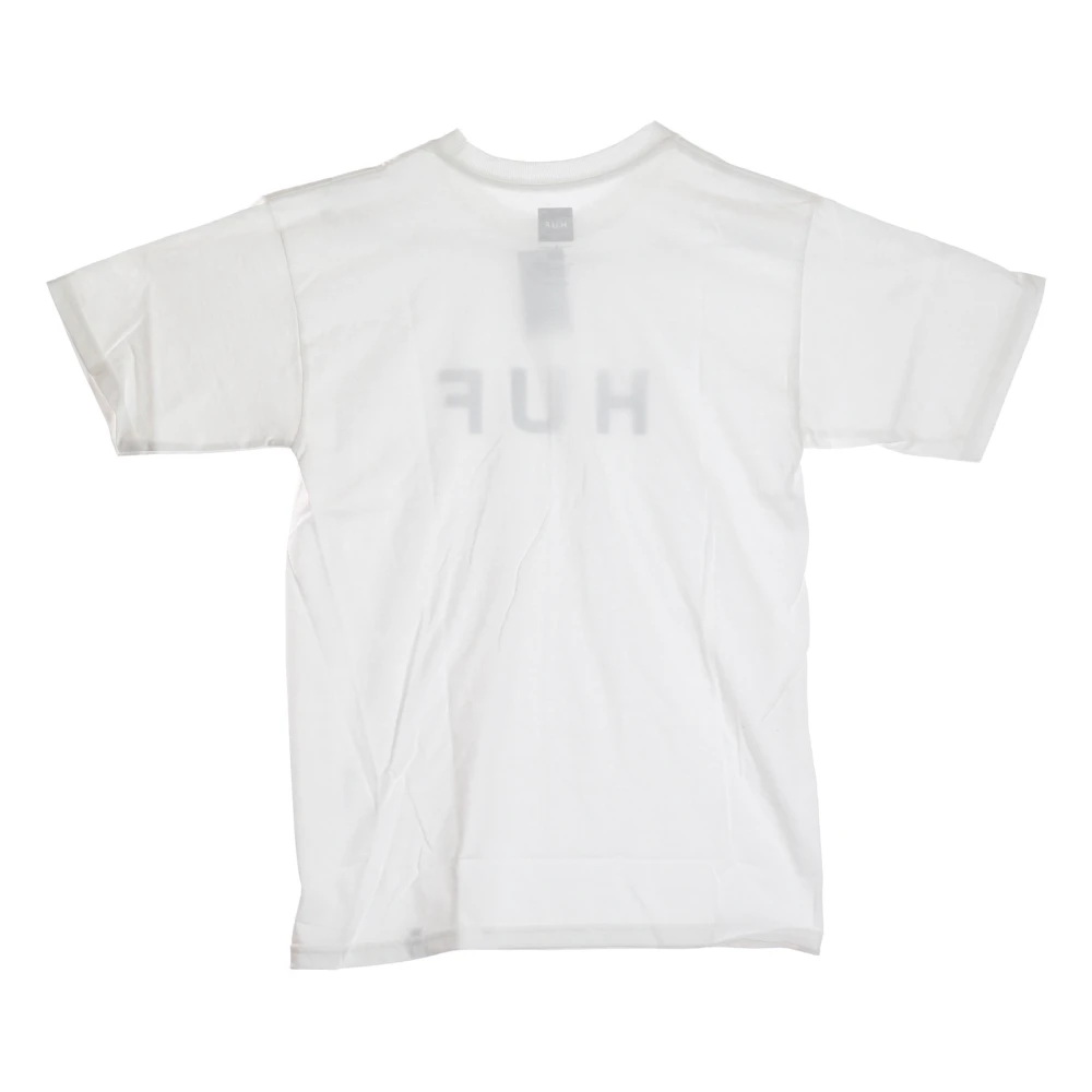 HUF Logo Heren T-shirt Wit Zwart White Heren