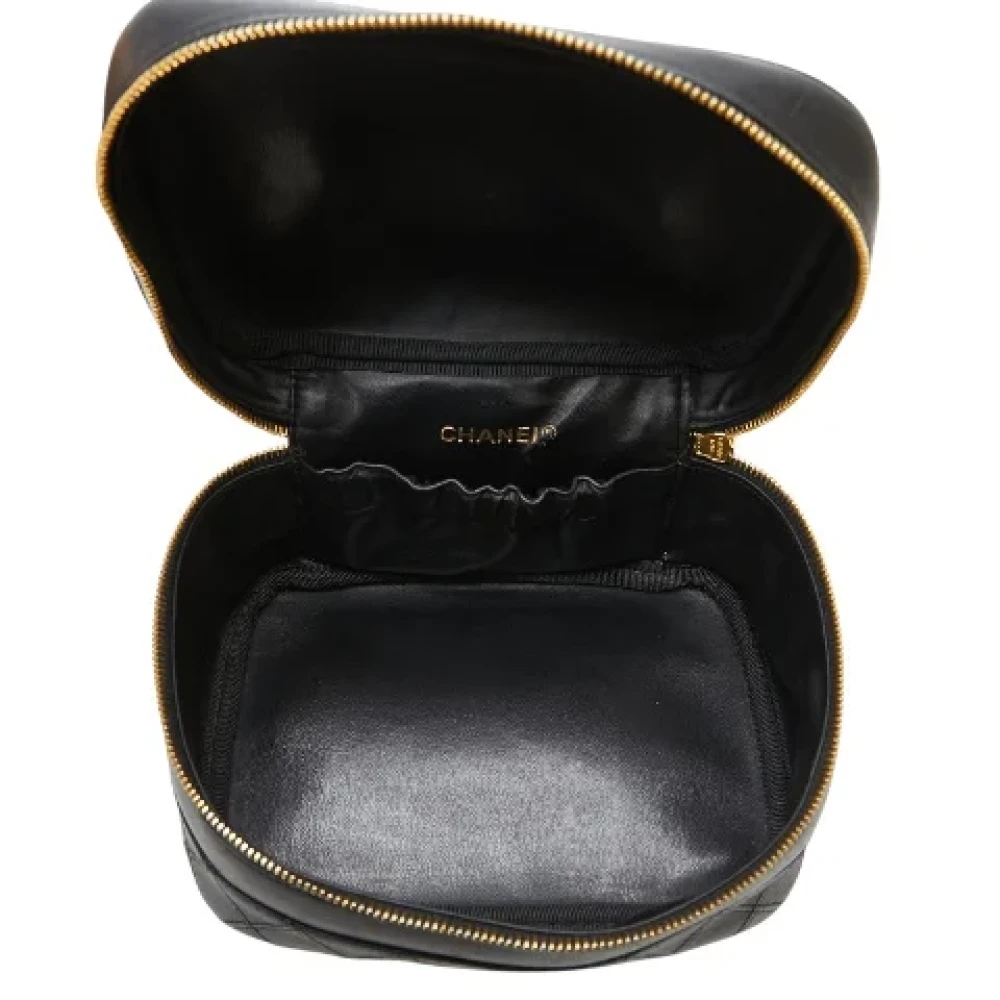 Chanel Vintage Pre-owned Leather handbags Black Dames