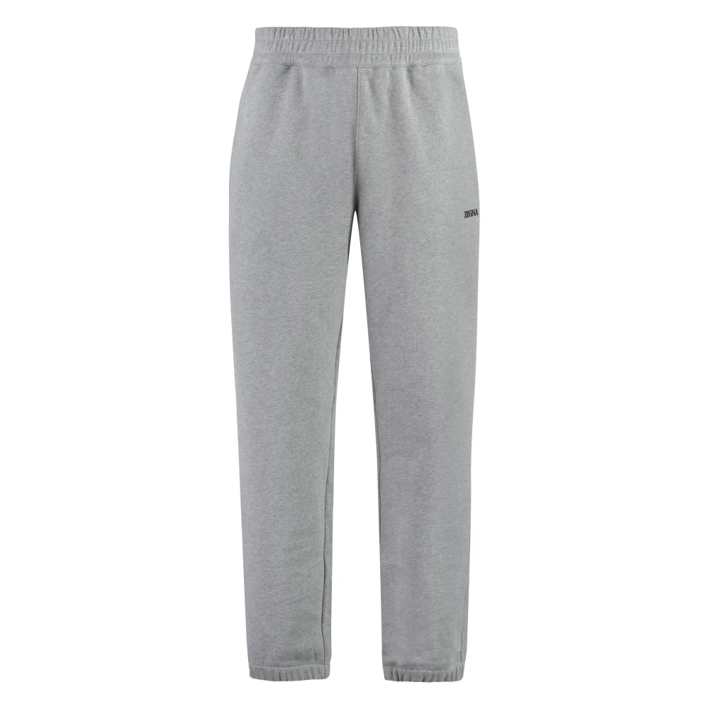 Ermenegildo Zegna Katoenen trainingsbroek met elastische enkelboeien Gray Heren