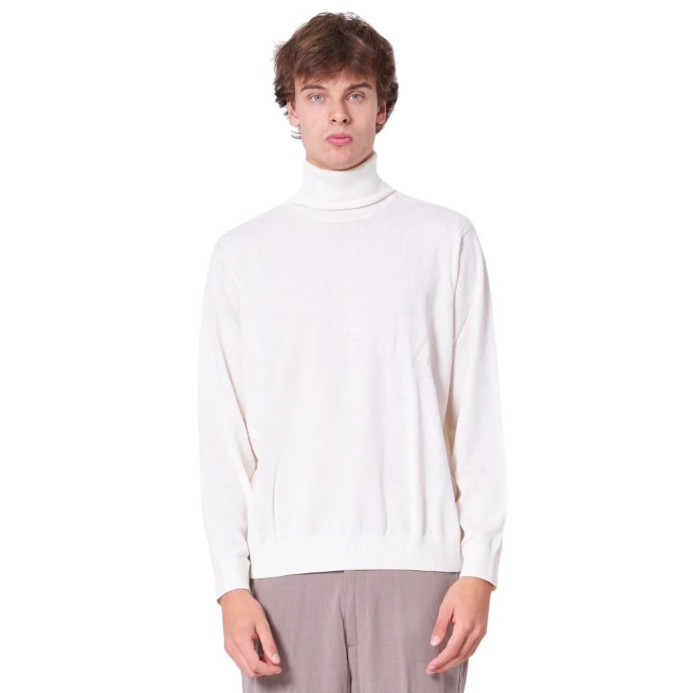 Armani Exchange Mannelijk Wit Wollen Coltrui